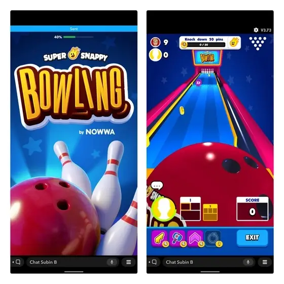 Super Snappy Bowling Snapchat Game